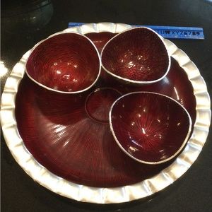 Simply Designz serving Platter with Matching Bowls